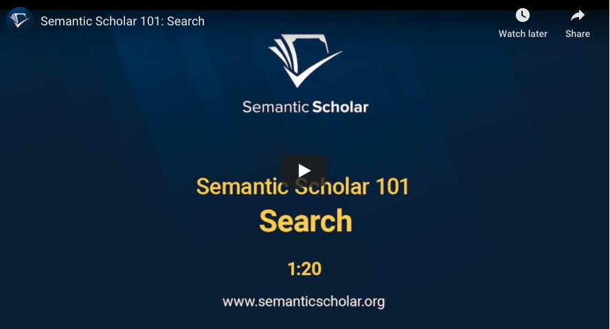 Screenshot of Semantic Scholar video